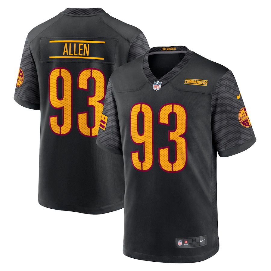 Men Washington Commanders 93 Jonathan Allen Nike Black Alternate Game Player NFL Jersey